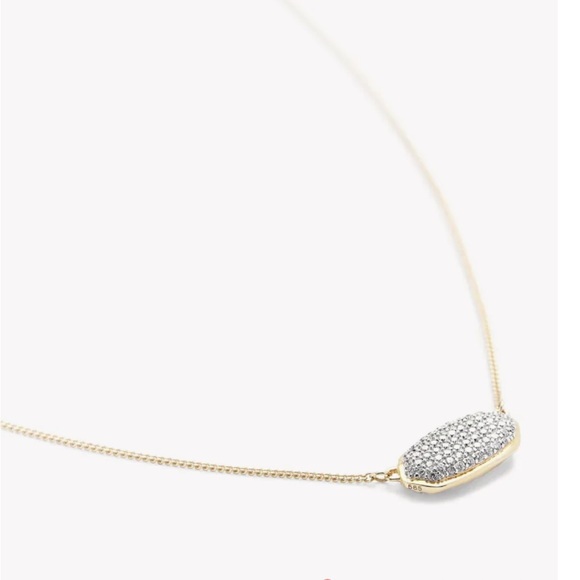 Kendra Scott Jewelry - Kendra Scott Elisa Pendant Necklace in Pave Diamond and 14k Yellow Gold